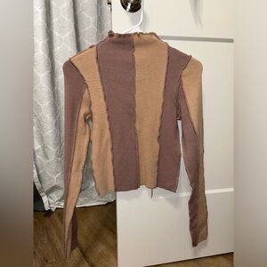 Stylish Two-Tone Women's Blouse